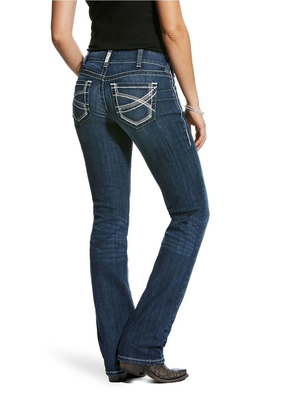 NWT Ariat R.E.A.L Mid Rise Stretch Ivy Stackable Straight Leg Jeans